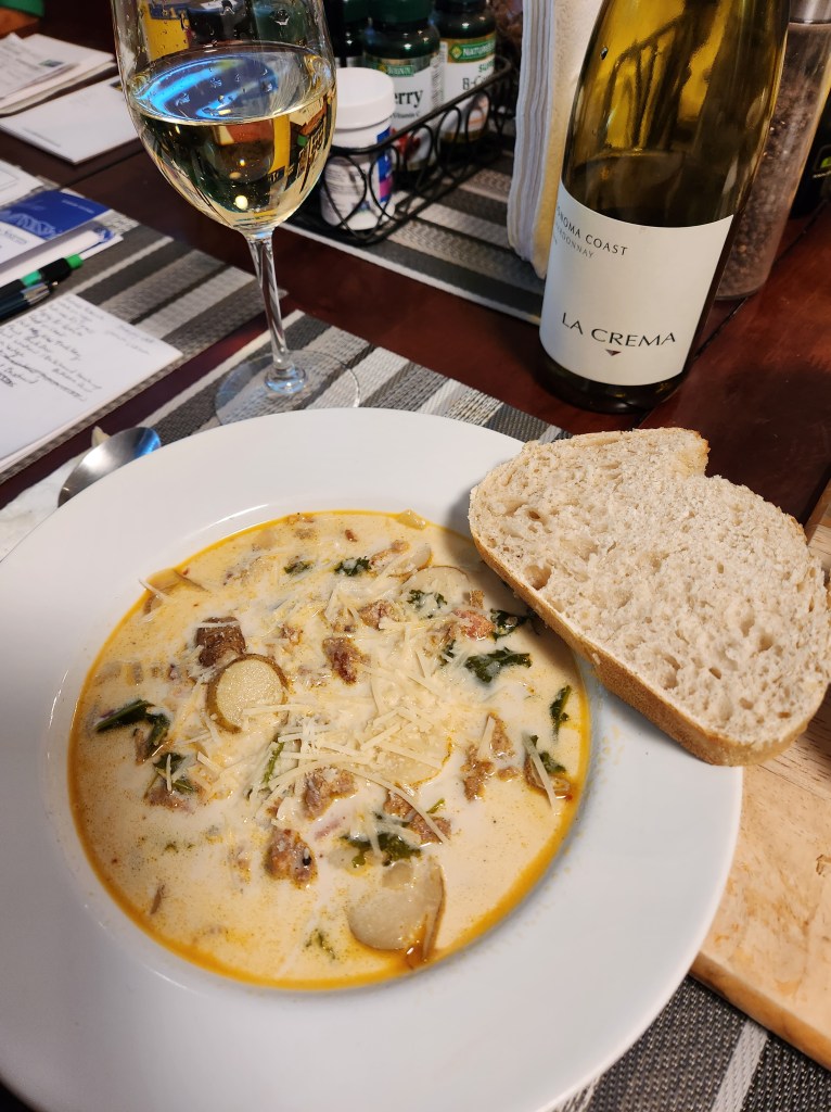 Chef Jamie's version of Zupa Tuscana.